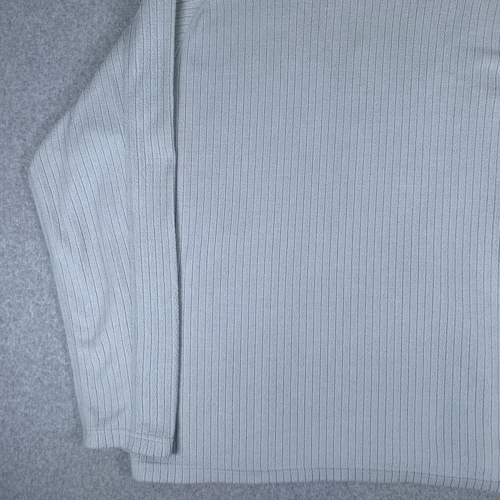 The North Face Fleece Pullover Mens XL Grey Ribbed Quarter Zip